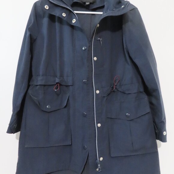 J.Crew Navy Raincoat Size XXS Petite - Picture 3 of 16